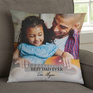 Photo & Message For Him Personalized 14x14 Velvet Throw Pillow - 34199-SV
