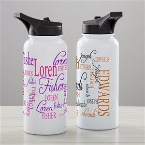 Signature Style Personalized Double-Wall Vacuum Insulated 32oz Water Bottle - 34247-L