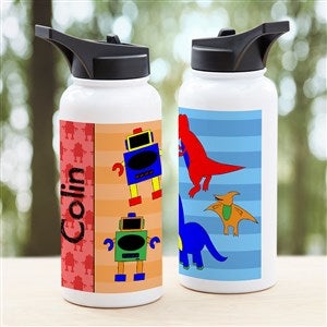 Just For Him Personalized Double-Wall Vacuum Insulated 32oz Water Bottle - 34249-L