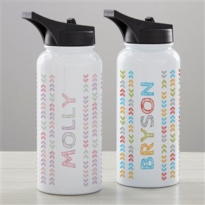 Stencil Name Personalized Double-Wall Vacuum Insulated 32 oz. Water Bottle - 34254-L