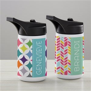 Geometric Personalized Double-Wall Vacuum Insulated 14oz Water Bottle - 34257-S