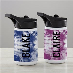 Bold Tie Dye Personalized Double-Wall Vacuum Insulated 14oz Water Bottle - 34260-S