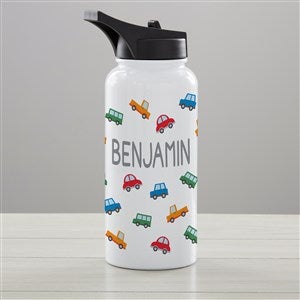 Cars Personalized Double-Wall Vacuum Insulated 32oz Water Bottle - 34267-L