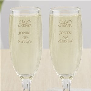 Mx. Title Personalized Champagne Flute Set - 34286