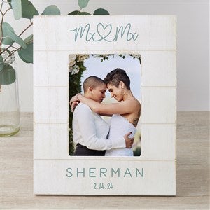 Mx. Title Personalized Wedding Shiplap Picture Frame- 5x7 Vertical - 34287-5x7V