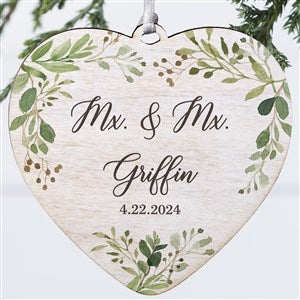 Mx. Title Personalized Wedding Ornament- 4 Wood - 1 Sided - 34288-1W