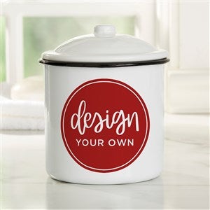 Design Your Own Personalized Medium Enamel Canister - 34296