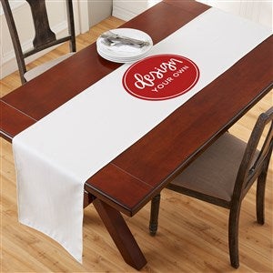Design Your Own Personalized Table Runner - Large - White - 34299-W