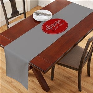 Design Your Own Personalized Table Runner - Large - Grey - 34299-GR