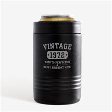 Vintage Birthday Personalized Stainless Insulated Can Holder - 34310