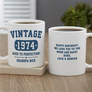 Vintage Birthday Personalized Coffee Mug 11 oz  White - 34311-S