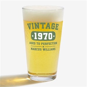 Vintage Birthday Personalized Beer Pint Glass - 34315-G