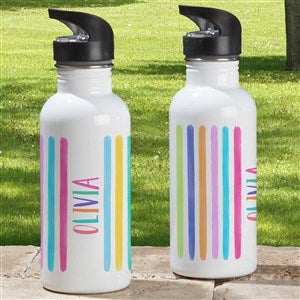 Watercolor Brights Personalized 20 oz. Water Bottle - 34317