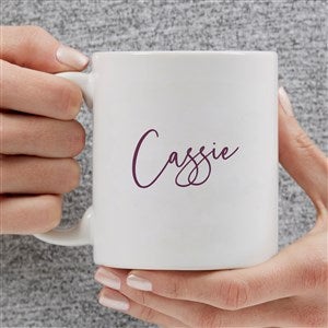 Trendy Script Name Personalized Coffee Mug 11 oz.- White - 34322-S