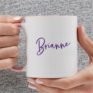 Trendy Script Name Personalized Coffee Mug 11 oz.- Pink - 34322-P