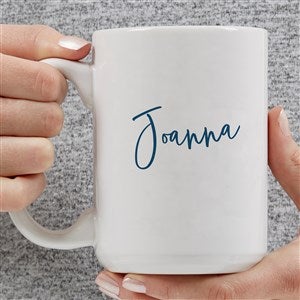 Trendy Script Name Personalized Coffee Mug 15 oz White - 34322-L