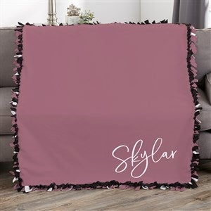 Trendy Script Personalized 50x60 Tie Blanket - 34328-T