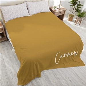 Trendy Script Personalized 90x108 Plush King Fleece Blanket - 34328-K