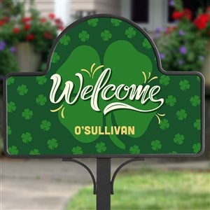 St. Patricks Day Personalized Magnetic Garden Sign - 34363