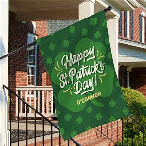 St. Patricks Day Personalized House Flag - 34364