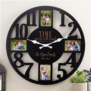 Worth Every Second Personalized Picture Frame Wall Clock - Black - 34373-B