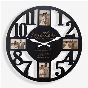 Together They Built Personalized Picture Frame Wall Clock - Black - 34375-B