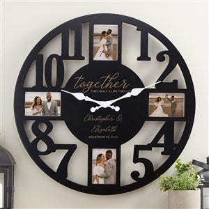 Together They Built Personalized Picture Frame Wall Clock - Black - 34375-B