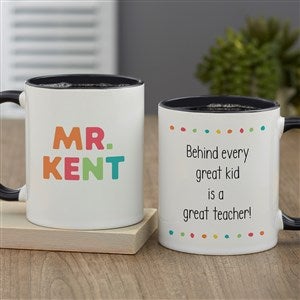 Teachers Classroom Personalized Coffee Mug 11 oz.- Black - 34393-B