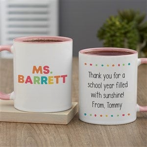 Teachers Classroom Personalized Coffee Mug 11oz Pink - 34393-P