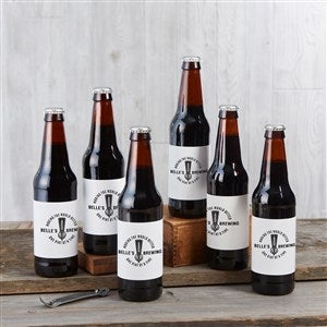 Personalized Logo Beer Bottle Labels - Set of 6 - 34402