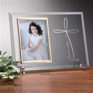 Holy Name Personalized First Communion Glass Frame - 34413