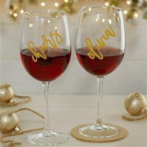 Christmas Cheers Personalized Red Wine Glass - 34418-R