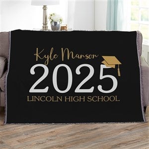 Classic Graduation Personalized 50x60 Woven Throw - 34423-A