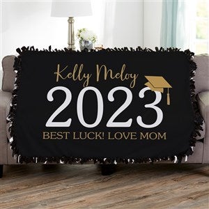 Classic Graduation Personalized 50x60 Tie Blanket - 34423-T