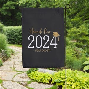 Classic Graduation Personalized Garden Flag - 34427