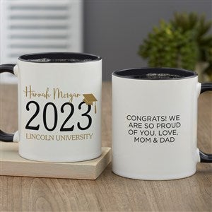 Classic Graduation Personalized Coffee Mug 11 oz.- Black - 34429-B