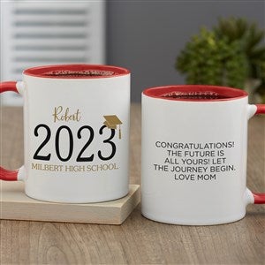Classic Graduation Personalized Coffee Mug 11 oz.- Red - 34429-R