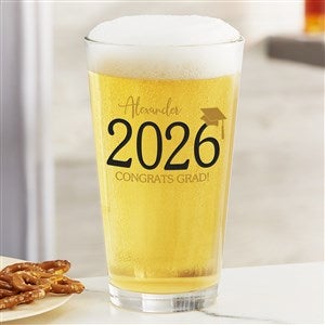 Classic Graduation Personalized 16 oz. Pint Glass - 34432-PG