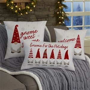 Snowflake Family Personalized Christmas Lumbar Throw Pillow