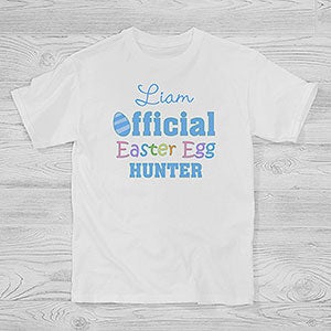 Official Egg Hunter Personalized Easter Hanes® Kids T-Shirt - 3445-YCT