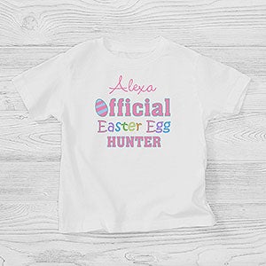 Personalized Easter Toddler T-Shirt - Official Easter Egg Hunter - 3445-TT