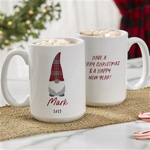 Merry Christmas Gnomes With Mug Pillow With Insert