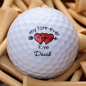 Personalized Golf Balls - Loving Hearts - 3454-B
