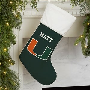 NCAA Miami Hurricanes Personalized Christmas Stocking - 34562