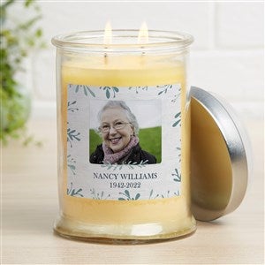 Botanical Memorial Personalized French Vanilla Candle Jar - 34565-V