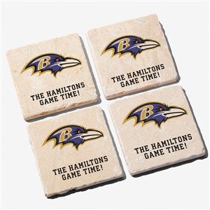 NFL Baltimore Ravens Personalized Tumbled Stone Coaster Set - 34608