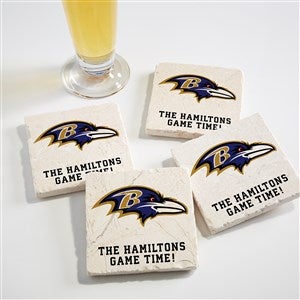 NFL Baltimore Ravens Personalized Tumbled Stone Coaster Set - 34608