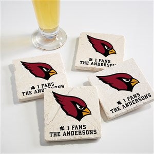 NFL Arizona Cardinals Personalized Tumbled Stone Coaster Set - 34609