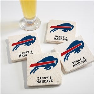 NFL Buffalo Bills Personalized Tumbled Stone Coaster Set - 34611