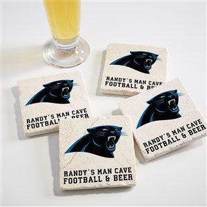 NFL Carolina Panthers Personalized Tumbled Stone Coaster Set - 34612